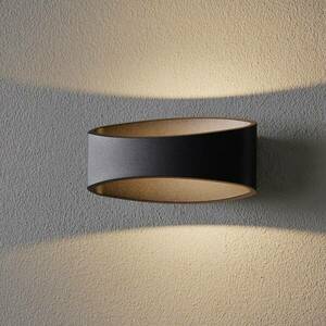 LED fali lámpa Trame, ovális forma, fekete színben kép