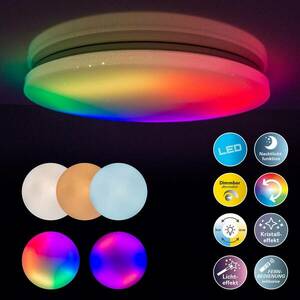 LED mennyezeti lámpa Rainbow, szab., RGBW, éjsz.fé kép