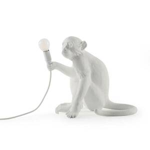 LED dekor asztali lámpa Monkey Lamp, fehér, ülő kép
