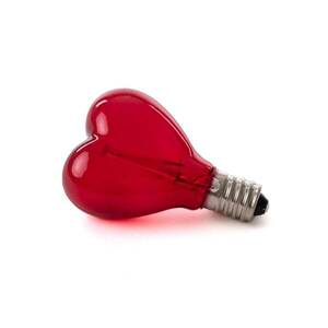 E14 1W LED izzó 5 V Mouse Lamp-hoz, szív piros kép