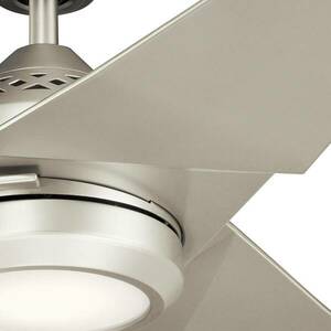 LED mennyezeti ventilátor Jade, ezüst, csendes, Ø 152 cm, 60 W kép