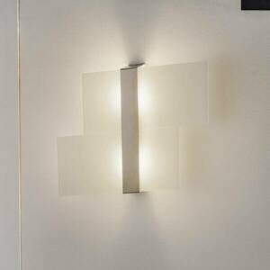 Shifted fali lámpa, két üvegszelvény, krómozott kép