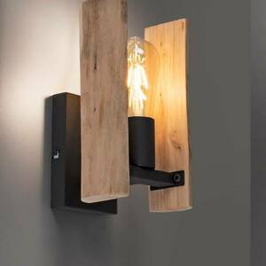 Fából készült rönk fali lámpa kép