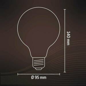 Calex E27 G95 LED 4, 5 W filament arany 821 dimm kép
