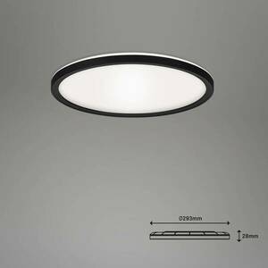 LED mennyezeti lámpa Slim S dimmelhető CCT fekete Ø 29 cm kép