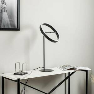 Lucande LED-es asztali lámpa Yekta, 3 fokozatú, fekete kép