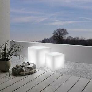 Kültéri lámpa Bottona kocka E27 fehér, 40 x 40cm kép