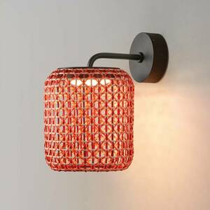 Bover Nans A LED kültéri fali lámpa, piros, Ø 21, 6 cm kép