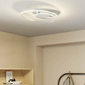 Lindby Xenias LED mennyezeti lámpa, fehér, 49x30cm kép