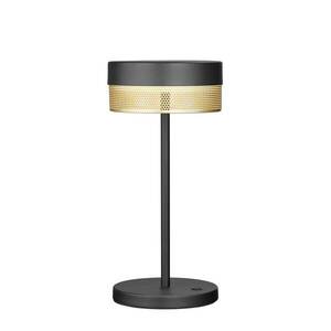 LED asztali lámpa Mesh akku, 30 cm, fekete/arany kép