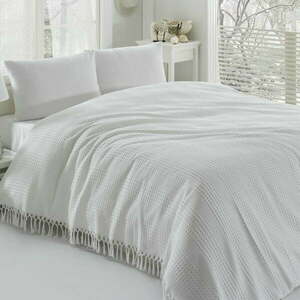 Pique fehér kétszemélyes pamut ágytakaró, 220 x 240 cm kép