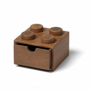 Wood sötét tölgyfa gyerek tárolódoboz - LEGO® kép