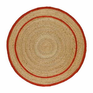 Piros-natúr színű kerek szőnyeg ø 120 cm Mahon – Universal kép