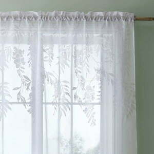 Fehér átlátszó függöny 183x140 cm Wisteria Floral - Catherine Lansfield kép