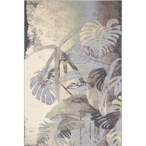 Szürke-krémszínű gyapjú szőnyeg 160x240 cm Plants – Agnella kép