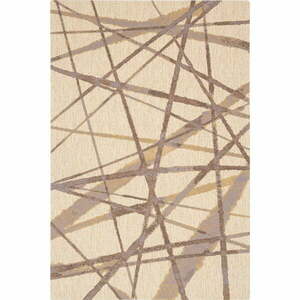 Bézs gyapjú szőnyeg 100x180 cm Sticks – Agnella kép