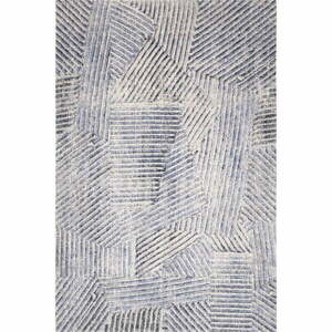Világoskék gyapjú szőnyeg 160x240 cm Strokes – Agnella kép