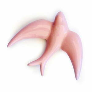 Golondrinas 2 db-os világos rózsaszín kézzel készített porcelán faldekoráció szett - Surdic kép