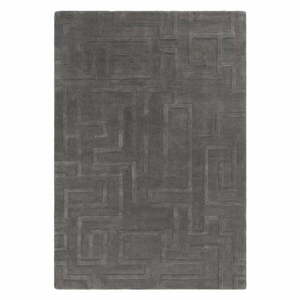 Antracitszürke gyapjú szőnyeg 120x170 cm Maze – Asiatic Carpets kép