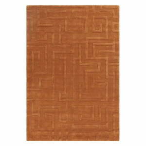 Téglavörös gyapjú szőnyeg 160x230 cm Maze – Asiatic Carpets kép