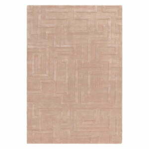 Világos rózsaszín gyapjú szőnyeg 160x230 cm Maze – Asiatic Carpets kép