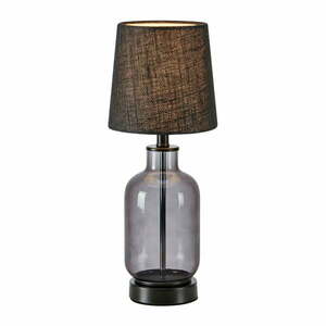 Fekete asztali lámpa juta búrával (magasság 43 cm) Costero – Markslöjd kép
