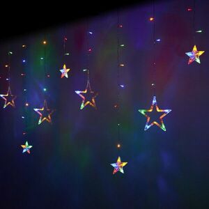 LED csillagfüggöny lámpák 2.5m 138LED több színű kép