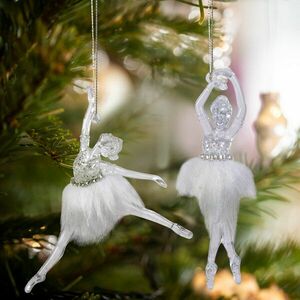 Karácsonyi dísz - akril balerina - 14 x 4 x 4 cm - 2 db / csomag kép