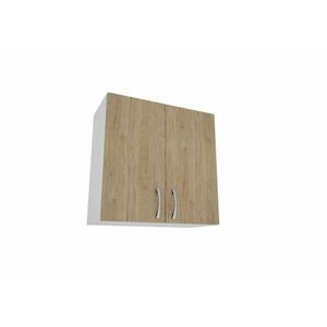 Benita 2 ajtós Felső konyhaszekrény Természetes fa-Fehér 60x30x60 cm kép