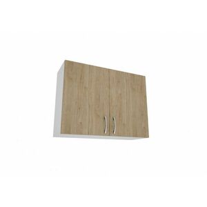 Benita 2 ajtós Felső konyhaszekrény Természetes fa-Fehér 80x30x60 cm kép