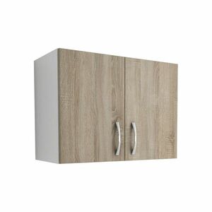 Benita 2 ajtós Felső konyhaszekrény Sonoma Tölgy-Fehér 60x30x45 cm kép
