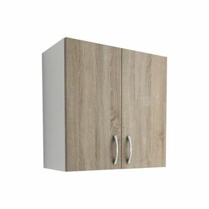 Benita 2 ajtós Felső konyhaszekrény Sonoma Tölgy-Fehér 60x30x60 cm kép