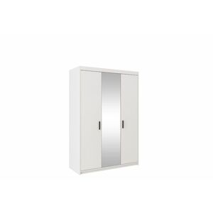 ELLENA 3D ruhásszekrény + tükör, 190x133x53 cm, fehér kép
