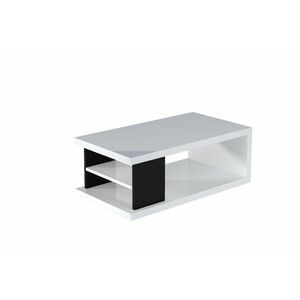 KELLY dohányzóasztal, 110x41x60, fehér/magasfényű fekete kép