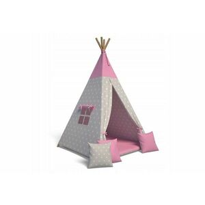 TEEPEE sátor gyermek, 105x140x105, rózsaszín kép