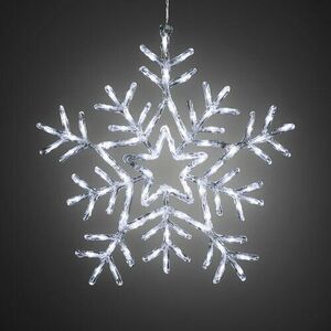 Hópehely karácsonyi kültéri dekoráció 90 LED-del, természetes fehér, 58 x 58 cm kép