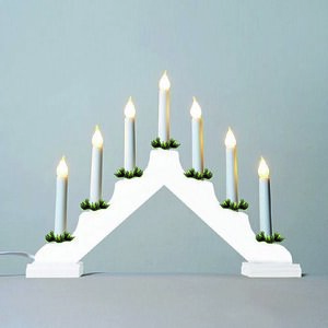 Adventi gyertyatartó húzott izzóval LED Filament, fehér kép