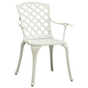 4 db fehér öntött alumínium kerti szék kép