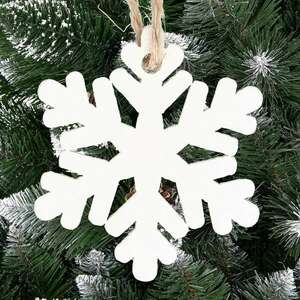 Springos Karácsonyi dekoráció "hópehely" 6 db - fehér matt kép