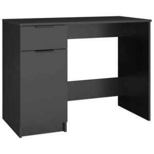 Fekete szerelt fa íróasztal 100 x 50 x 75 cm kép