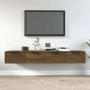 vidaXL 2 db barna tölgyszínű szerelt fa fali szekrény 68x30x20 cm kép