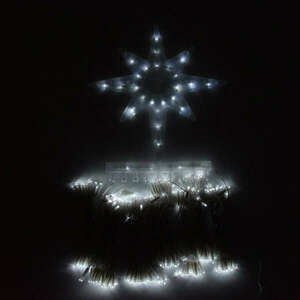 Karácsonyfa formájú LED fényfüzér, 320 LED - hideg fehér kép