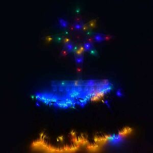 Karácsonyfa formájú LED fényfüzér, 320 LED - multicolor kép