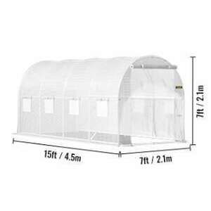 Üvegház, kerti sátor - fehér, 4, 5x2x2m kép