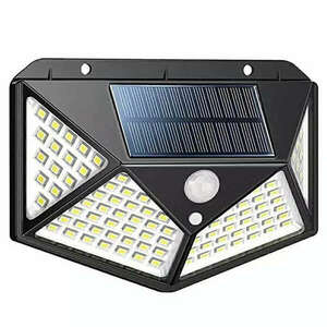 IdeallStore® napelemes fali lámpa, Bright Night, 100 LED, mozgásé... kép