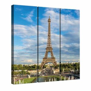 Vászonkép szett 3 darabos Eiffel Torony 2 kép