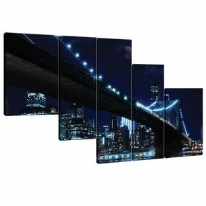 Vászonkép szett 5 darabos Brooklyn Híd 4 kép