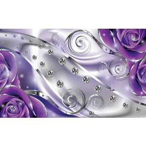Fotótapéta lila virágos gyémánt 3D XL kép