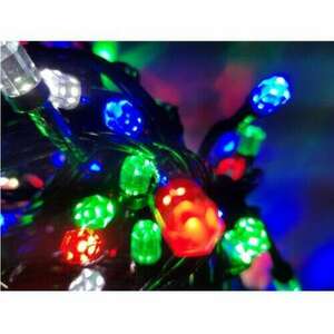 Karácsonyi fényfüzér színes 185 gyémánt LED-es 13 m kép