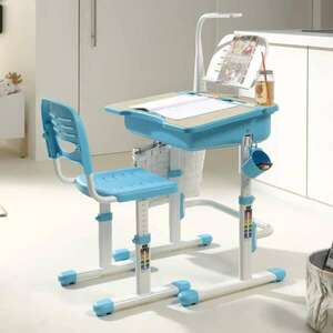 Vipack Comfortline 301 kék-fehér állítható gyerekíróasztal székkel kép